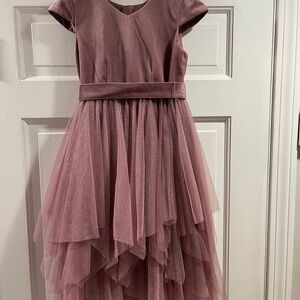 Elegant Mauve Lulurain Dress - Girls - 7Y